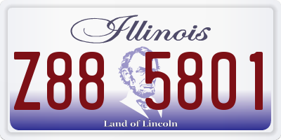 IL license plate Z885801