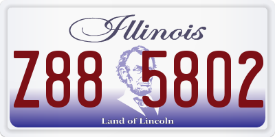 IL license plate Z885802