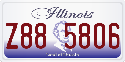 IL license plate Z885806