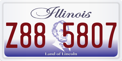 IL license plate Z885807