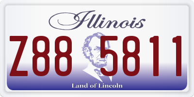 IL license plate Z885811