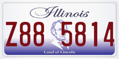 IL license plate Z885814