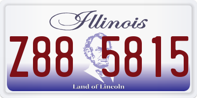 IL license plate Z885815