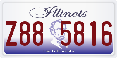IL license plate Z885816