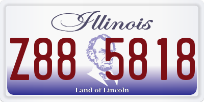IL license plate Z885818