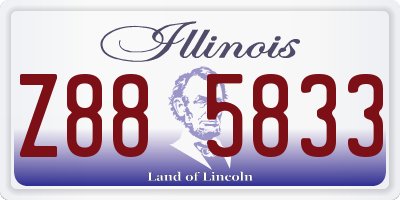 IL license plate Z885833
