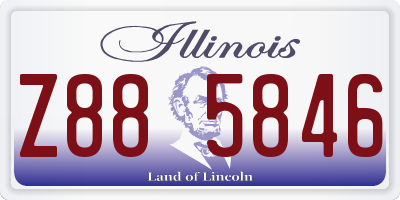 IL license plate Z885846