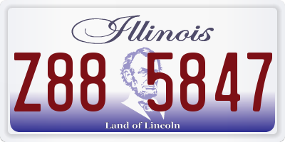 IL license plate Z885847