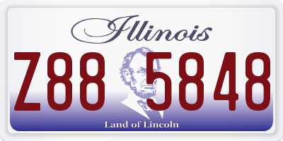IL license plate Z885848