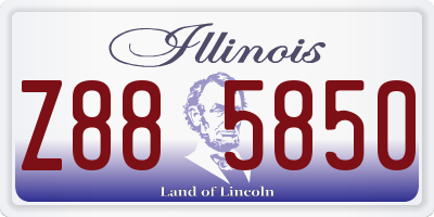 IL license plate Z885850