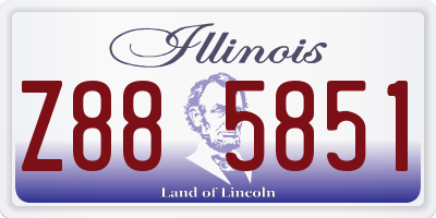 IL license plate Z885851