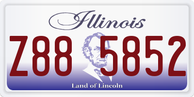 IL license plate Z885852
