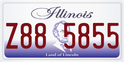 IL license plate Z885855