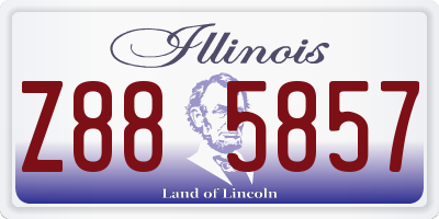 IL license plate Z885857
