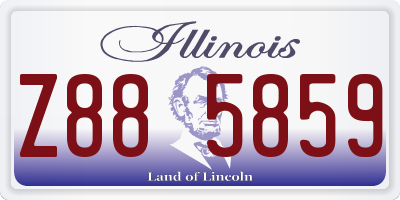 IL license plate Z885859