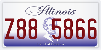 IL license plate Z885866