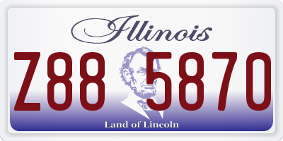 IL license plate Z885870