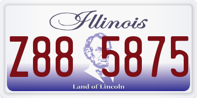 IL license plate Z885875