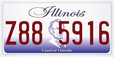 IL license plate Z885916