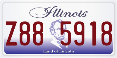 IL license plate Z885918