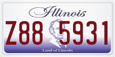 IL license plate Z885931