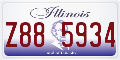 IL license plate Z885934