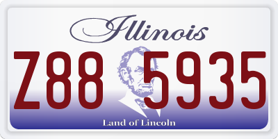 IL license plate Z885935