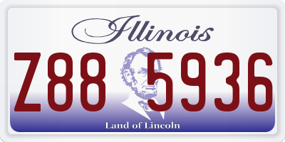 IL license plate Z885936