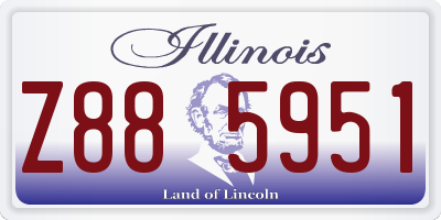 IL license plate Z885951