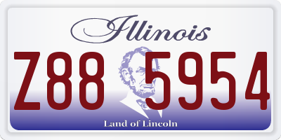 IL license plate Z885954