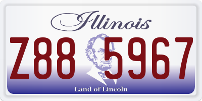 IL license plate Z885967