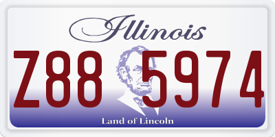 IL license plate Z885974