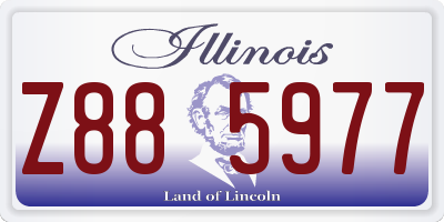 IL license plate Z885977
