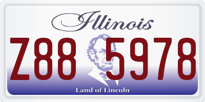 IL license plate Z885978