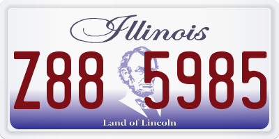 IL license plate Z885985