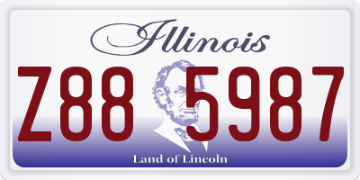 IL license plate Z885987