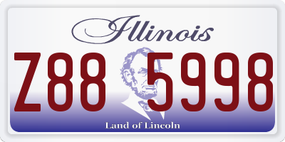 IL license plate Z885998