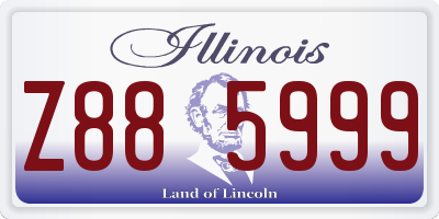 IL license plate Z885999