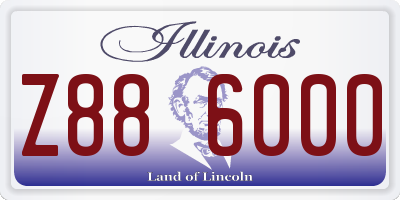 IL license plate Z886000