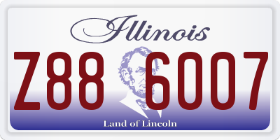 IL license plate Z886007