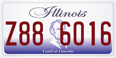 IL license plate Z886016