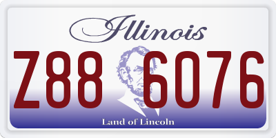 IL license plate Z886076