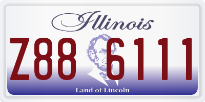 IL license plate Z886111