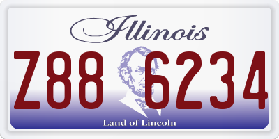 IL license plate Z886234