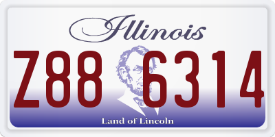 IL license plate Z886314