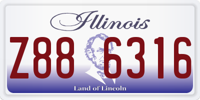 IL license plate Z886316