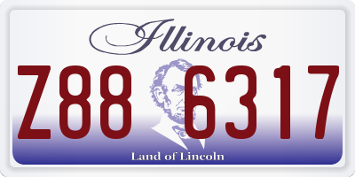 IL license plate Z886317