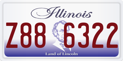IL license plate Z886322