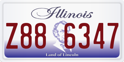 IL license plate Z886347