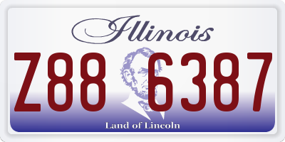 IL license plate Z886387